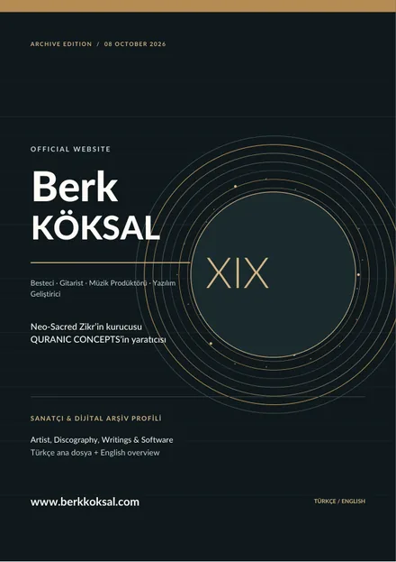Cover of Berk Köksal's Turkish digital archive dossier