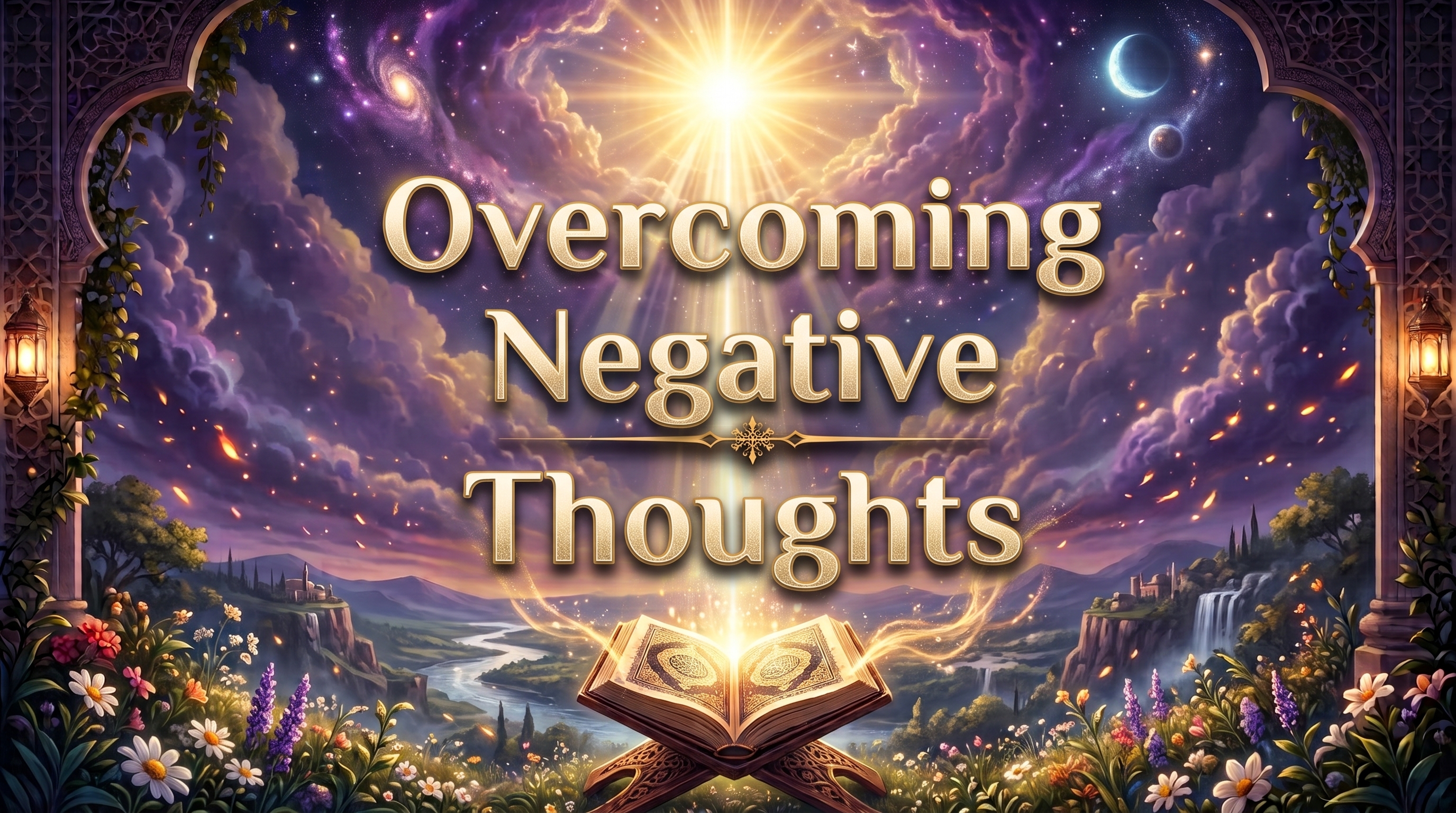 Cover art reflecting on seeking refuge in GOD, negative thoughts, mercy, the darkness of the mind, and spiritual trust